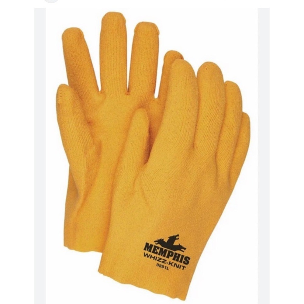 12 Pack Whizz-Knit Vinyl Coated Gloves MCR SAFETY Size M NEW